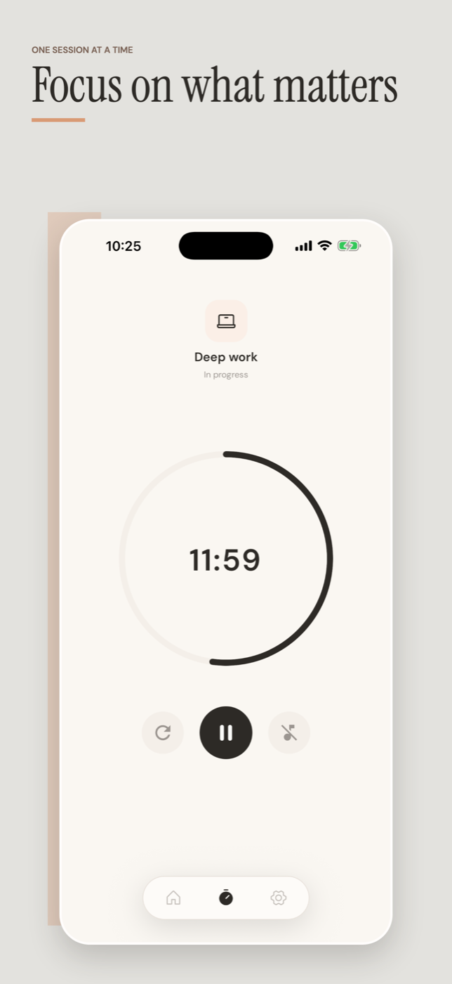 Tempo focus timer for habit sessions
